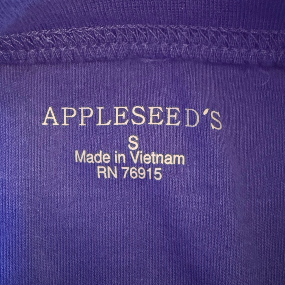NWOT Appleseed’s Purple Mock Neck Button-Up T-Shirt - Picture 2 of 13